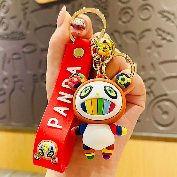 Murakami Takashi -malliavainperä, jossa hummerilukko, hihna ja kello, 3D-sarjakuva Kiki -riippukoriste autoon, laukkuun, uusi DB Color The Mouth