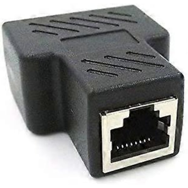 Ethernet 1 - 2 Jakaja-adapteri, Verkkojako-adapteri, LAN-jakaja 2 Naaras - 2 Naarasporttia CAT 5/CAT 6 Ethernet-jatkopistorasia Co db