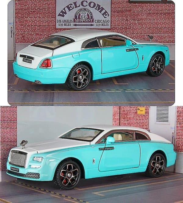 1/32 Rolls Royce Phantom Diecast Legetøjsbil Miniature Model Luksus Super Pull Back Lyd & Lys Døre Åbnelig Samling Gave Kid Db Rolls-Royce Wraith