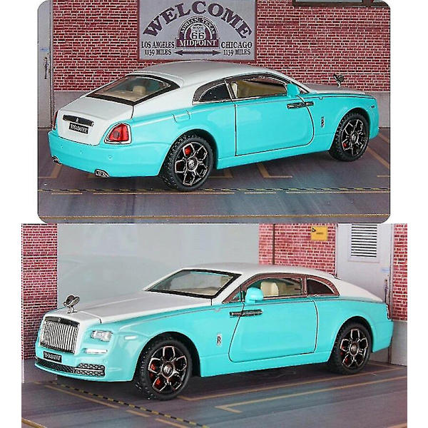 1/32 Rolls Royce Phantom Diecast Lekebil Miniatyrmodell Luksus Super Pull Back Lyd & Lys Dører Åpningsbar Samling Gave Barn Db Rolls-Royce Wraith