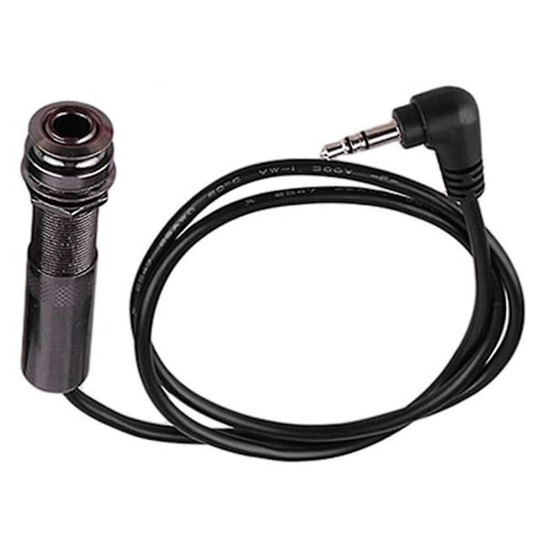 Gitarr pickup-kabel Piezo-kabel Ändstift Jack Gitarr-adapter Stereo Instrumentkabel [db] black