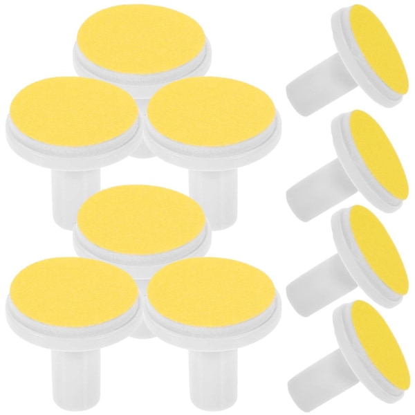 12 st Elektriska Nageltrimmer Pads Vuxen Elektrisk Nagelfil Pads Nagel Ersättningshuvuden [DB] Yellow 1.80X1.80X1.60CM