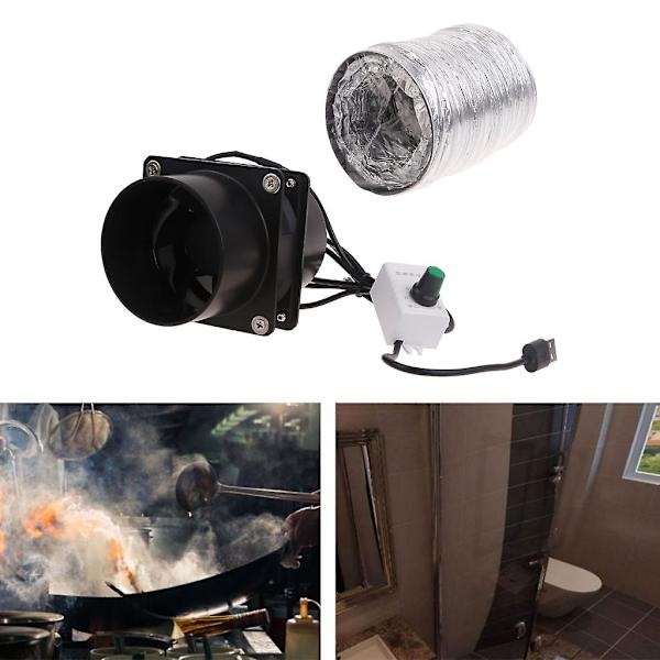 Kompakt og bærbar røgeffektudsugningsventilator med rør og ventilationsslange [DB] Single fan