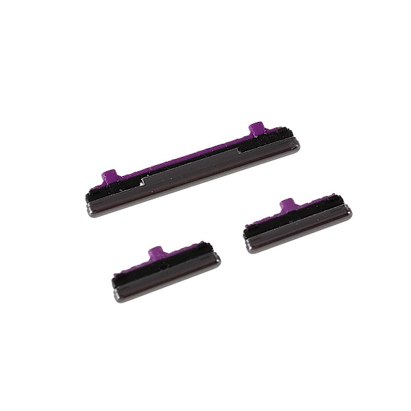 Til Samsung Galaxy S10 G973/S10 Plus G975 3 stk./sæt OEM Tænd/Sluk og Lydstyrke Sideknapper [DB] Black Samsung Galaxy S10
