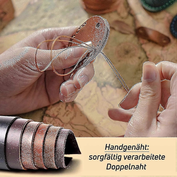 2 st PU Läder Airtag Nyckelbricka, Airtag Hänge Airtag Fodral Airtag Hållare Airtag Nyckelring Airtag Nyckelring Fodral Hållare [DB] Brown