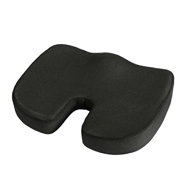 Ortopædisk Pude Sædehynde - Skridsikker Memory Foam Halebenpude til Haleben Smerter - Kontorstol C [db] Black