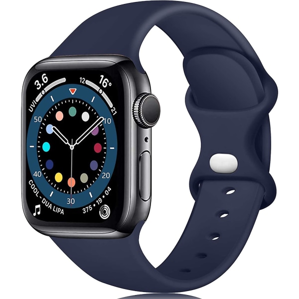 Silikoneremme kompatibel med Apple Watch-rem 44 mm 42 mm 45 mm 49 mm, udskiftningsremme til Apple Watch Ultra/iwatch Se Series 8 7 6 5 4 3 2 1, Mørk