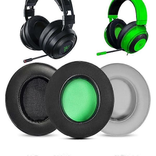 Øreputer og hodebånd erstatningsputer for Razer Nari Ultimate 7.1 Gaming Headset [DB] black ice gel