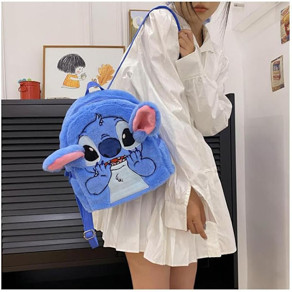Kawaii plysj toddler rygsæk til pige sød mini plys rygsæk tegneserie lille rygsæk børn anime pink enkel moderne taske [DB]