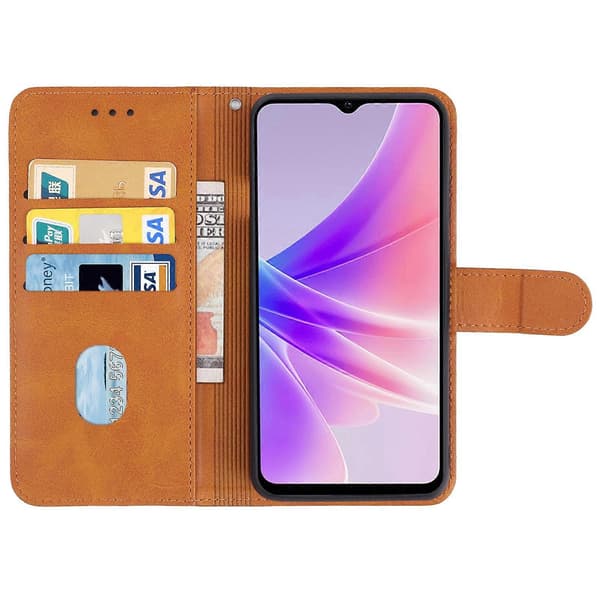 Nahkakotelo OPPO A77 5G -puhelimelle [DB] Brown
