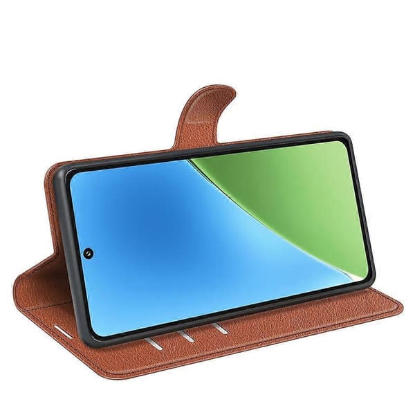 Litchi Læder Etui Til Xiaomi 15 [DB] Brown