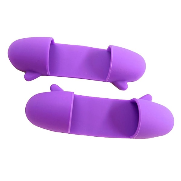 1 par mini silikone varmeisoleret fingerklemme skål tallerken klemmeholder Purple