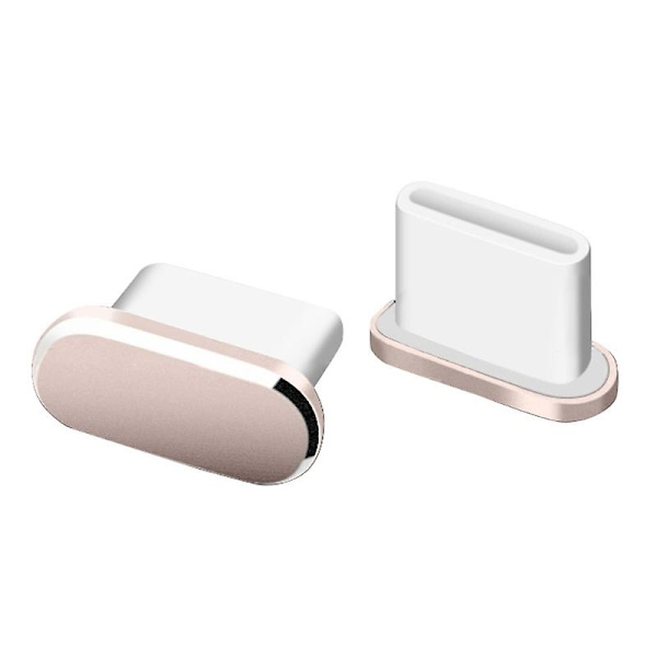1 kpl alumiininen pölysuoja kaikille Type-C-porteille pölyn estämiseksi [DB] Rose gold