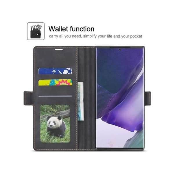 Fodral - Samsung - Galaxy Note 20 - PU-läder - 360° skydd - Multifunktionell Black