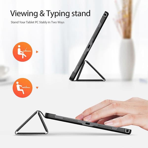 Til Lenovo Tab K11 Plus Cover Tri-Fold Stand Læder Cover Auto Vågn/Sov [DB] Blue