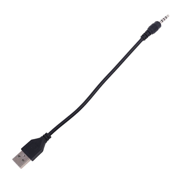 USB hann til 3,5 mm lydstereo hodetelefonkontaktpluggkabel for MP3 MP4 Svart {db}
