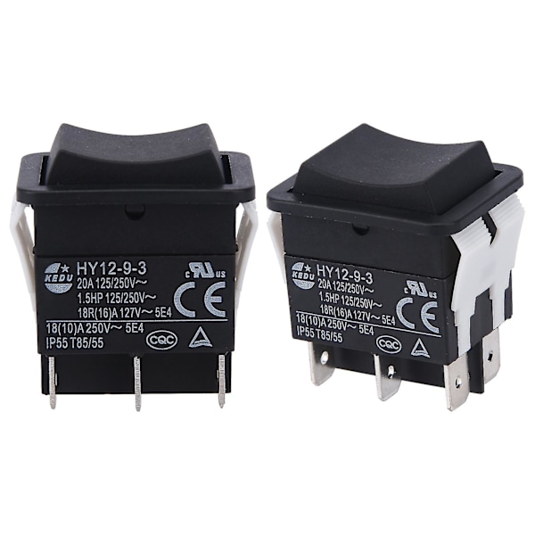 Hy12-9-3 Lättinstallerad Båt Industriell Abs Tryckknapp På Av Vippbrytare Båge {db} 2pcs