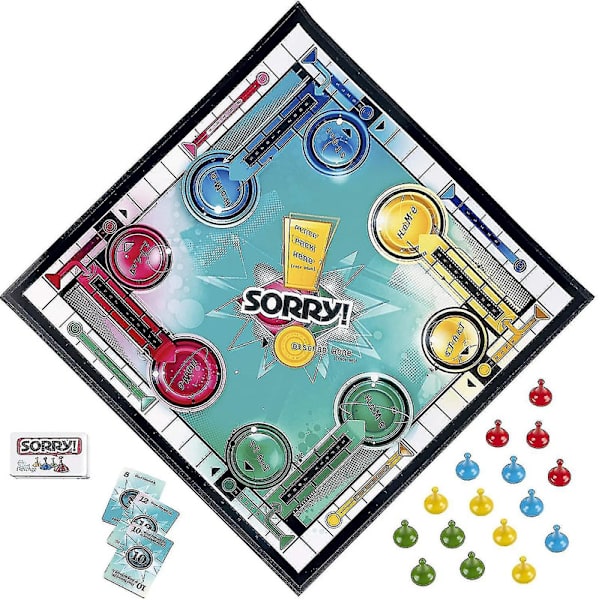 Hasbro Gaming Sorry! Parker Brothers Familiespil for 2 til 4 spillere i alderen 6 år og opefter DB