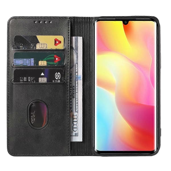 Magnetiskt läderfodral för Xiaomi Mi Note 10 Lite [DB] Black