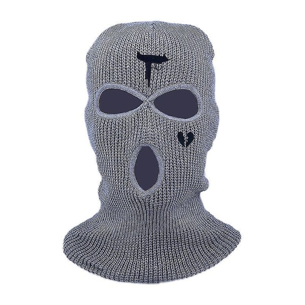 3 reikää Winter Warm Unisex Balaclava Mask - VÄRI: Harmaa