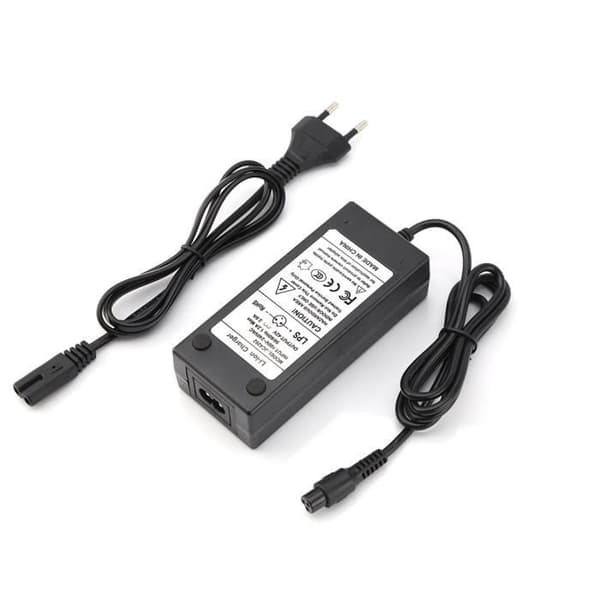 Batteriopladeradapter - 42V 2A - EU-stik - Sort