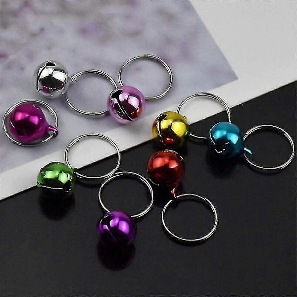 24 stk. bjelleanheng for hunde- eller kattehalsbånd, 14 mm metallkattebjelle, søte bjeller for hunder og katter, bjelleanheng db