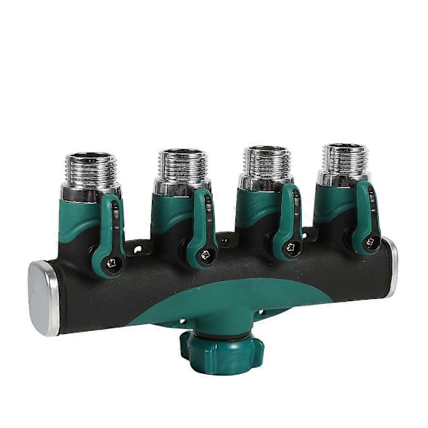 Vannkran Konverter 4-veis Splitter Kobling Slange Rør Adapter for Hagevanning og Vanning [db]