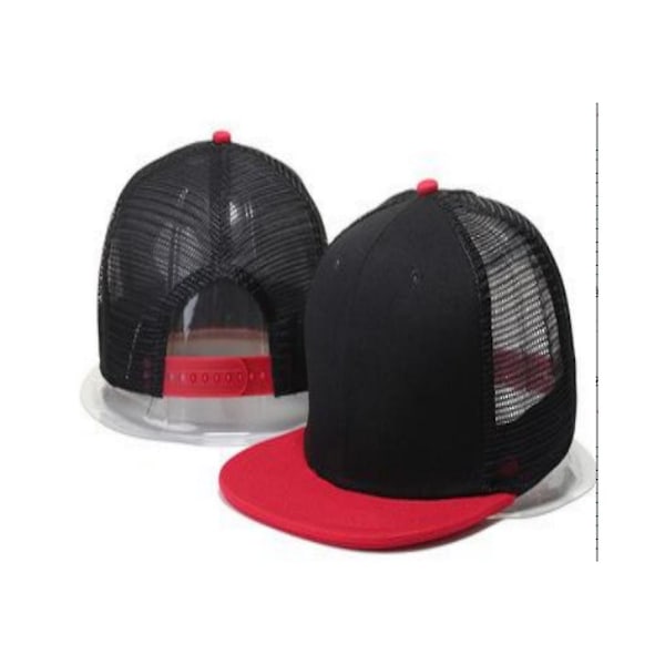 Trucker Cap Plain Hat Snapback Mesh Baseball Hip Hop Justerbar Cap for Menn/Kvinner [db] color09