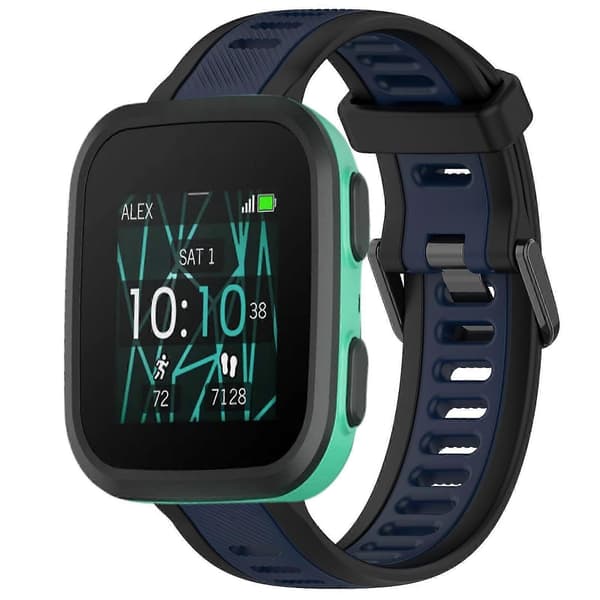 20 mm silikonerem til Garmin Bounce [DB] Midnight Blue Black