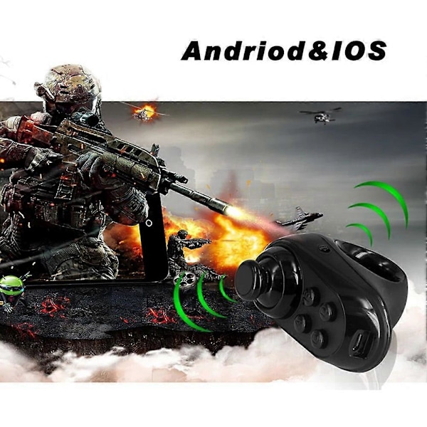 R1 Bluetooth Fjernbetjening Smartphone Gamepad til iPhone Android 3D Briller Trådløs VR Fjernbetjening Ring Joystick [DB] VR Controller 1pc