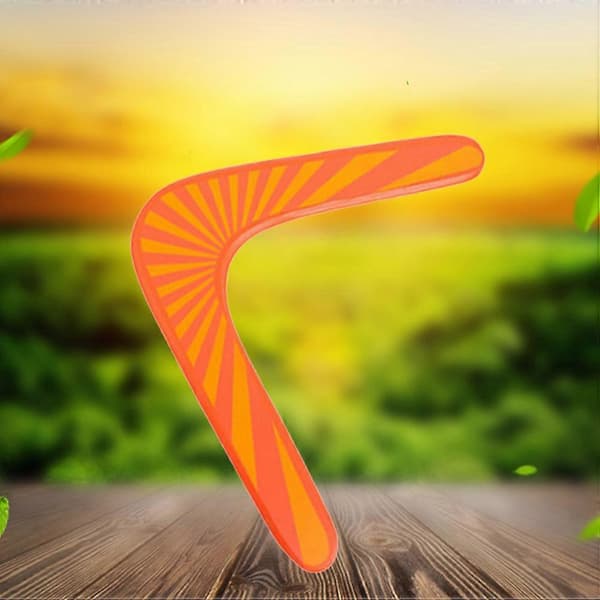 Puinen bumerangi urheiluvälineeksi ulkoleluksi oranssi [DB]