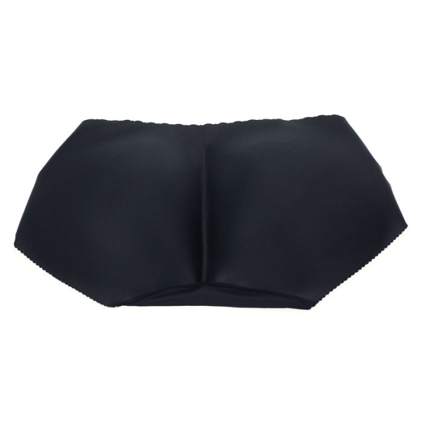 Sømløs hipster med push-up-effekt for kvinner (svart, XL)