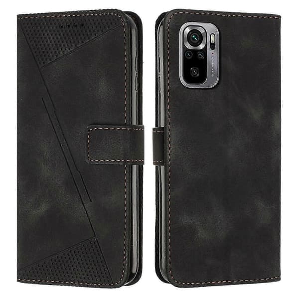Etui til Xiaomi Redmi Note 10S Læder Flip Folio Stærk Magnetisk C... [DB] Black