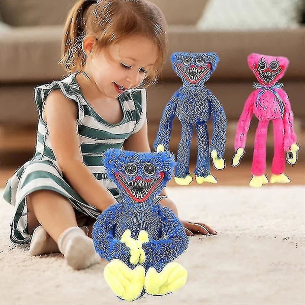 DB 20cm/40cm/80cm/100cm Playtime Plush Toy Character Huggy Wuggy Doll_x blue 20cm