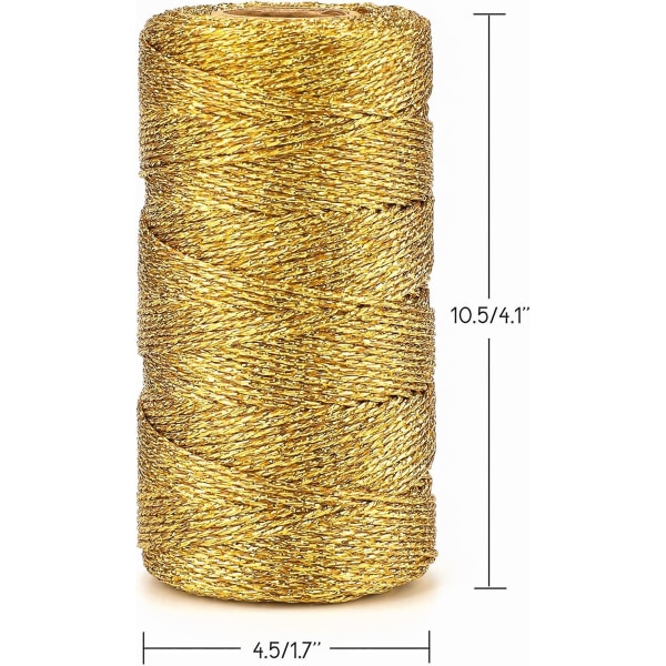 100 m kultanauha, 1,5 mm:n metallinen lanka, tee itse tehtyjä askarteluja