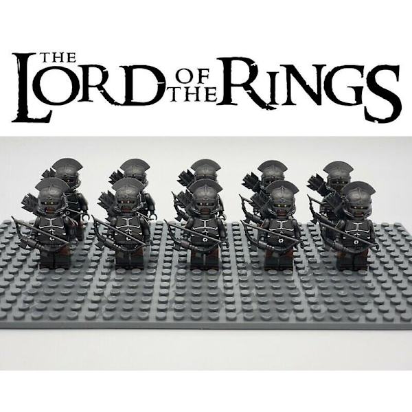 Taru Sormusten Herrasta Orc Luolan Peikot Raskaan Keihään Jalkaväki Minifiguurit Sopivat Lapsille Lelut db Orc Light Archer