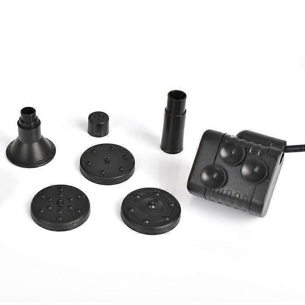 7V 1,2W Solcellsdriven fontänpump, solcellsdriven vattenpump med 6 munstycken, borstlös dränkbar fontänsats, 11x11cm, sladdlängd 3m[DB]