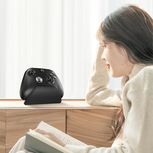 For Xbox One / One Slim / One X / Series S X Gamepad Feste ABS Spillkontroller Skrivebordsutstillingsstativ [DB] Black