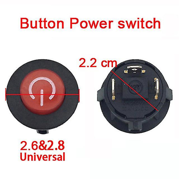 Sähköautot lapsille sähköauto kytkin leluauto sähkömoottoripyörä kytkin kauko-ohjattava auto kytkin moottoripyörätarvikkeet [db] Button Power switch