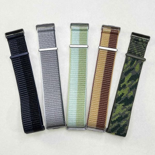Håndledsrem til Huawei Watch Fit 4 Pro/Fit 4/Fit 3 Magic Tape Nylon Loop Urrem [DB] Multicolor Dark Olive