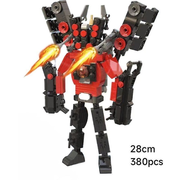 Skibidi toalett leksak byggsten titaner kamera man tv man kameraman speakerman skibidi toalett klocka man titaner borr högtalare db Building Block