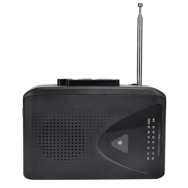 Bærbar kassettbåndspiller Walkman innebygd høyttaler Am/fm-radio med 3,5 mm Eeadphone-kontakt Stereobåndmusikkspiller
