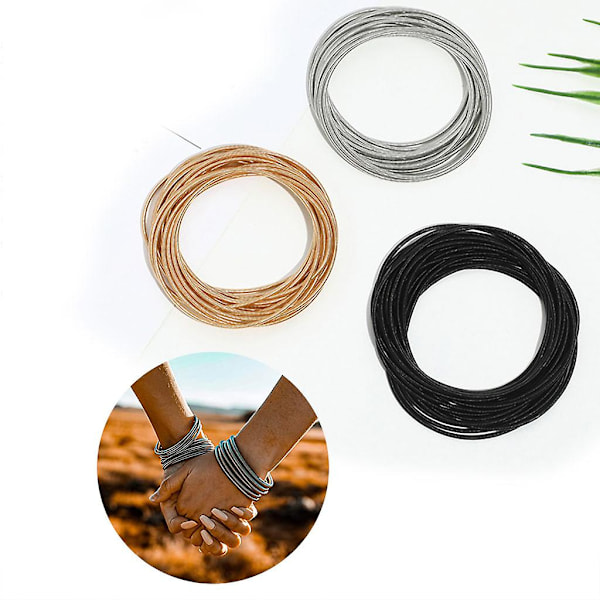 50 stk Vårfjær Armbånd Karbonstål Armbånd Elastisk Sklisikker Armbånd Håndverk [DB] Gold-color