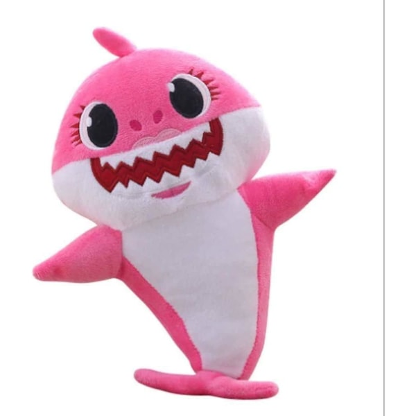 Plys Shark Baby, Et syngende og glødende Plys Shark Legetøj, er den bedste fødselsdagsgave til børn (pink) [DB]