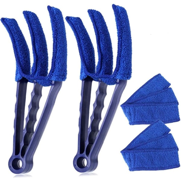 Persiennsrengöringsverktyg, Multifunktionell Persiennsrengörare, Mikrofiberfjäderdammvippa för Persienner, 2-pack