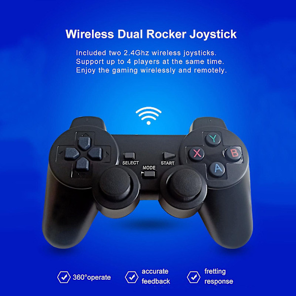 20000+ 4k Hdmi Tv Videospil Stick Retro Spilkonsol W/ 2 Trådløse Controller 4k Spil Stick,100% Ny TAO Db 64g
