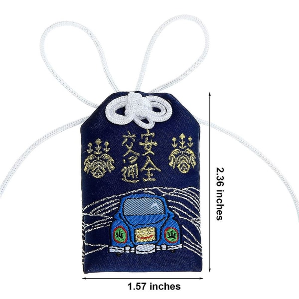 5 stykker japansk Omamori Sachet Lucky Amulet Charms for helse/utdanning/kjærlighet/suksess/sikkerhet, 5 S