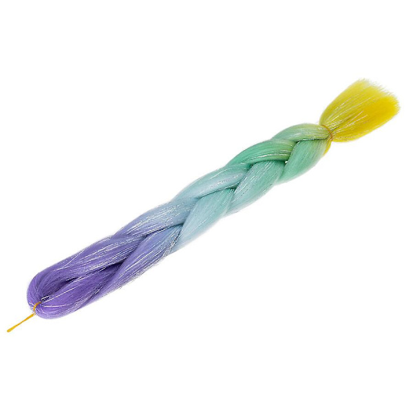 24 tommers flettehår-ekstensjoner Syntetisk Ombre Heklet Flettehår DIY Jumbo Flette for Kvinner {DB} 2 24inch
