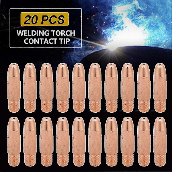 20 st 24KD Kontaktmunstycken MIG-brännare Förbrukningsmaterial MIG Svetbrännare Svetstips 1mm [db]