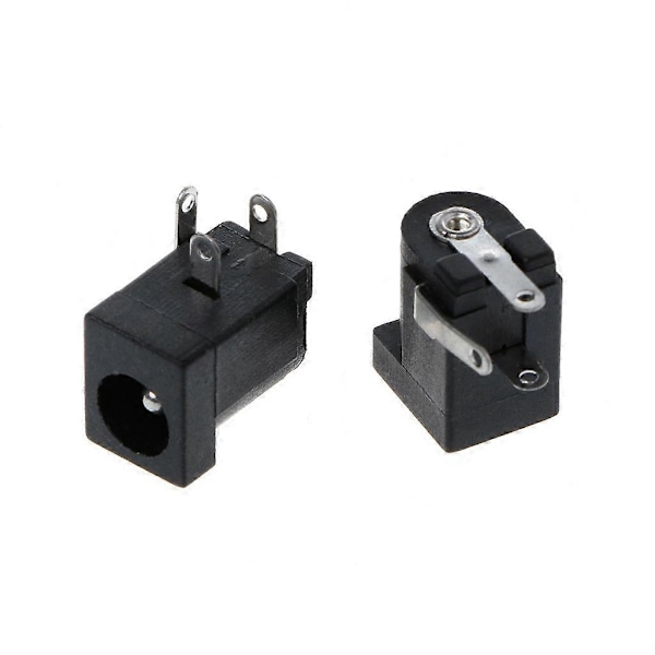 5 kpl DC-005 musta DC-virtaliitin 5,5x2,1 mm sylinterimallinen piirilevykiinnitys [DB]